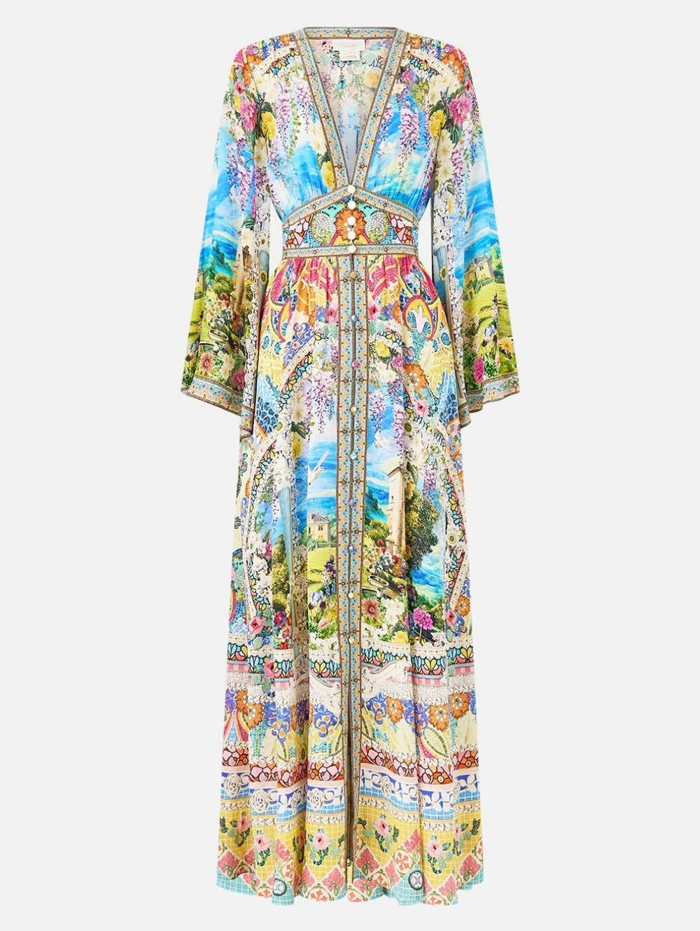 Camilla kimono sleeve dress with shirring detail - Picture 6 of 15